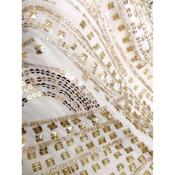 ✨Brand New H&M Beige Sequin Dress (size 4) - Picture 2 of 3